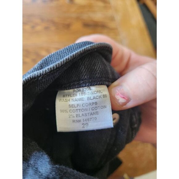 Re/Done Double Needle Long Jean Black sz 29 - Picture 6 of 6